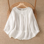Foviel Spring Summer Casual Elegant Embroidery Solid Women's Long Sleeve T-Shirt
