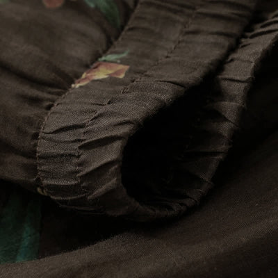Buddha Stones Spring Summer Boho Floral Ankle Pants Women's Wide Leg Pants With Pockets - image 18