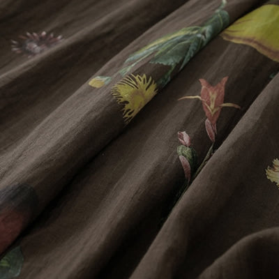 Buddha Stones Spring Summer Boho Floral Ankle Pants Women's Wide Leg Pants With Pockets - image 20
