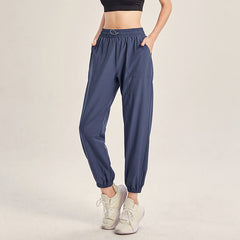 Buddha Stones Fitness Yoga Sports Track Pants With Pockets - Blue - US18，UK/AU22，EU50 (5XL) - image 0