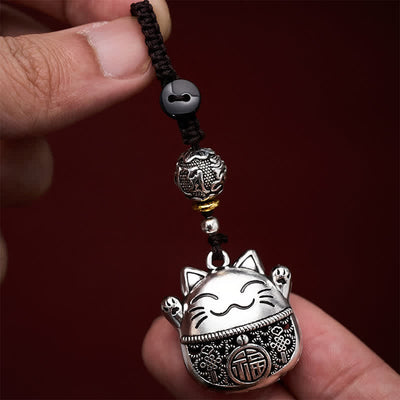 FREE Today: Wealth and Fortune Engraved Copper Fu Character Lucky Cat Braided Keychains - image 8