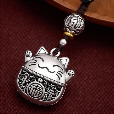FREE Today: Wealth and Fortune Engraved Copper Fu Character Lucky Cat Braided Keychains - image 7