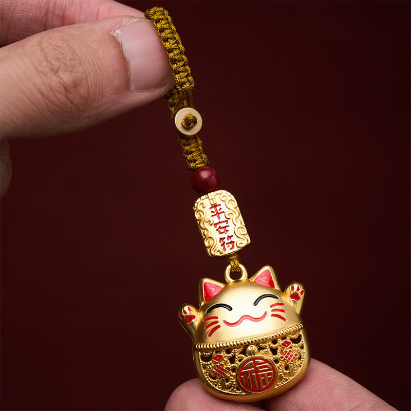 FREE Today: Wealth and Fortune Engraved Copper Fu Character Lucky Cat Braided Keychains - image 14