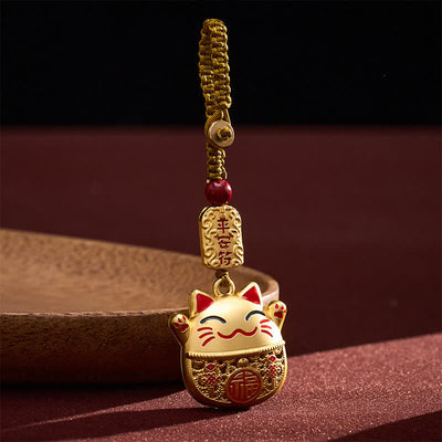 FREE Today: Wealth and Fortune Engraved Copper Fu Character Lucky Cat Braided Keychains - image 10