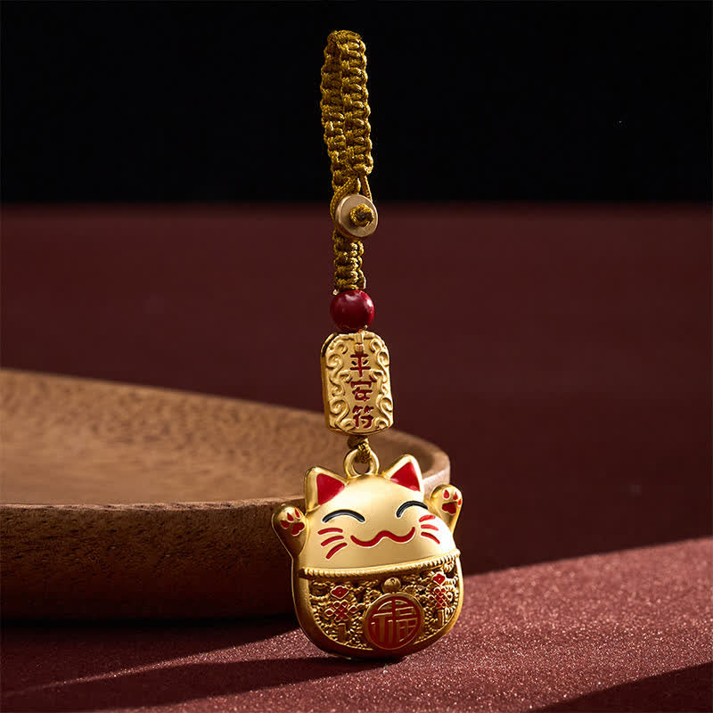 FREE Today: Wealth and Fortune Engraved Copper Fu Character Lucky Cat Braided Keychains - image 10