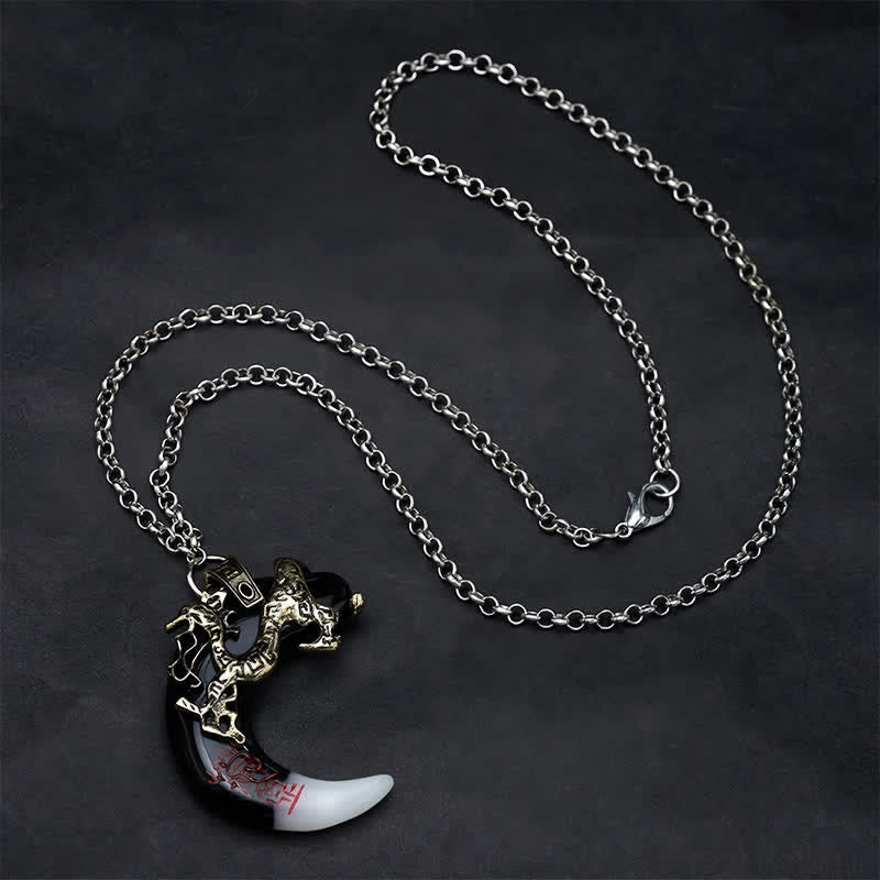 FREE Today: Strength and Protection Dragon Crescent Pendant Necklace - image 9