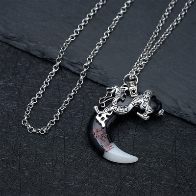 FREE Today: Strength and Protection Dragon Crescent Pendant Necklace - image 2