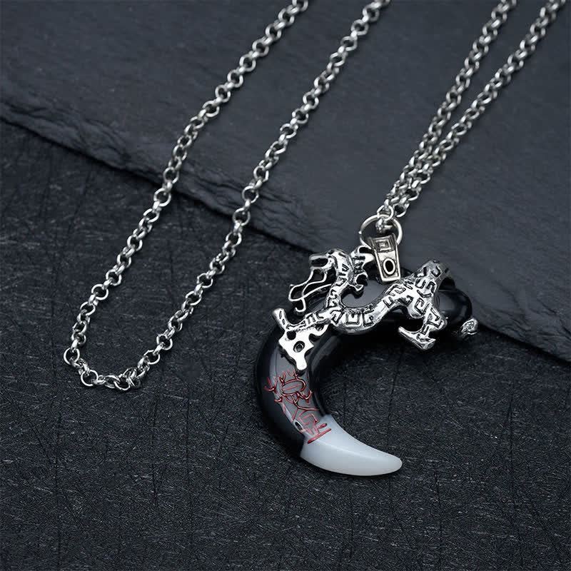 FREE Today: Strength and Protection Dragon Crescent Pendant Necklace - image 2