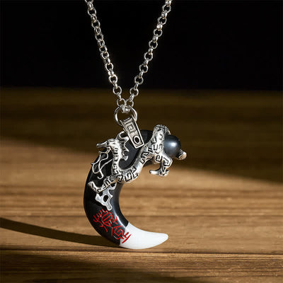 FREE Today: Strength and Protection Dragon Crescent Pendant Necklace - image 7