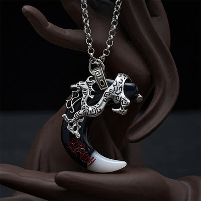 FREE Today: Strength and Protection Dragon Crescent Pendant Necklace - image 4
