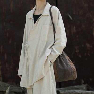 Buddha Stones Meditate Ramie Cotton Clothing - image 13
