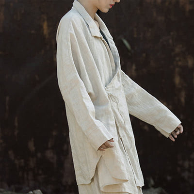 Buddha Stones Meditate Ramie Cotton Clothing - image 8