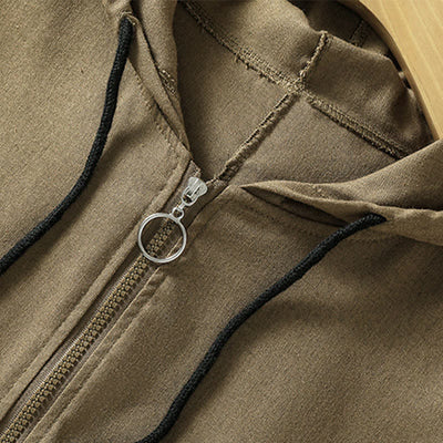 Buddha Stones Summer Casual Drawstring Solid Zipper Design Women's Sleeveless Hooded Shirts With Pockets - image 24