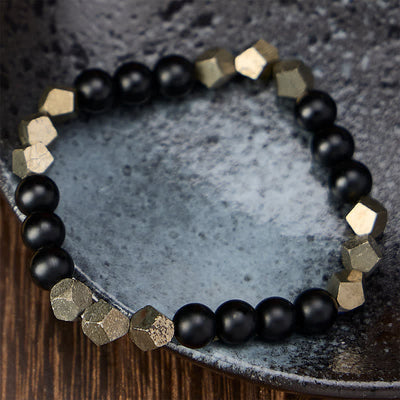 FREE Today: Success and Wealth Pyrite Faceted Beads Vintage Bracelet - image 1