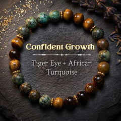 Buddha Stones Tiger Eye Malachite Green Agate Strength Beads Bracelet - Tiger Eye(Protection ♥ Courage) - image 0