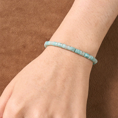 Buddha Stones Lapis Lazuli Truth Straight Cut Flat Bead Bracelet - image 8