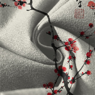 Buddha Stones Pure Cotton Calligraphy Plum Blossom Pattern Drawstring Men's Tapered Pants With Pockets - image 6