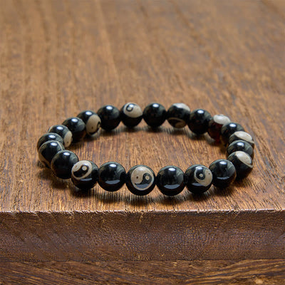 Buddha Stones Black Onyx Yin Yang Beads Balance Bracelet - image 3