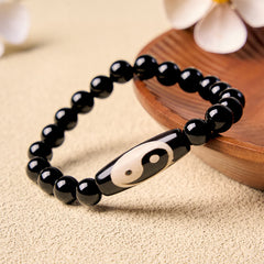 Buddha Stones Black Onyx Yin Yang Harmony Bracelet - Yin Yang(Balance ♥ Harmony) - image 0