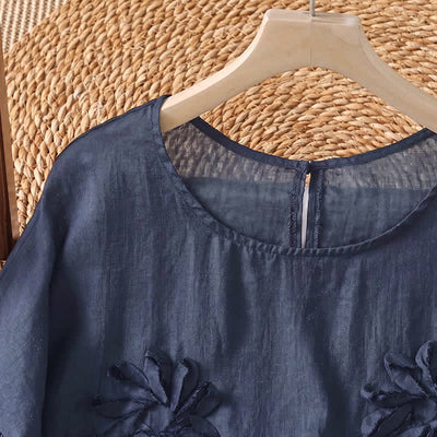 Buddha Stones Summer Casual Boho Floral Women's Short Sleeve T-Shirts - image 8