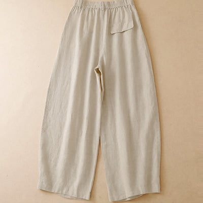 Buddha Stones Spring Summer Casual Minimalist Solid Zipper Design Cropped Pants Women's Wide Leg Pants With Pockets - image 19