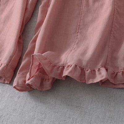 Buddha Stones Spring Summer Casual Minimalist Drawstring Solid Cropped Pleated Cuff Pants Women's Wide Leg Pants With Pockets - image 5