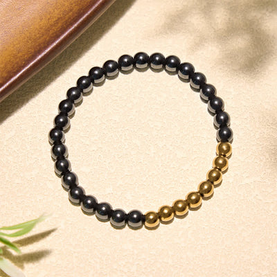 Buddha Stones Hematite Grounding Round Beaded Bracelet - Golden Hematite(Wrist Circumference: 5.5–5.9 in/14–15 cm) - image 11