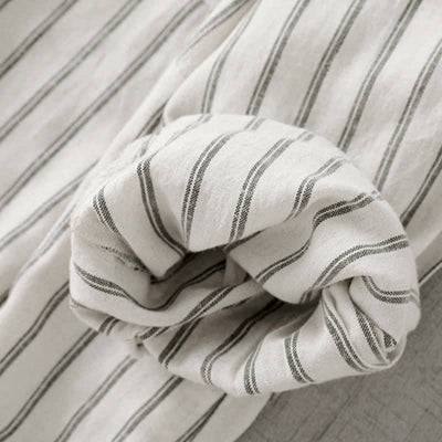 Buddha Stones Spring Fall Casual Vintage Button-Up Striped Women's Long Sleeve Shirts With Patch Pocket - image 8