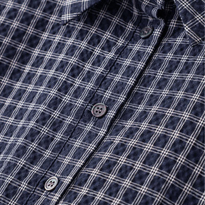 Buddha Stones Spring Fall Casual Vintage Button-Up Plaid Women's Long Sleeve Dress With Pockets - image 4