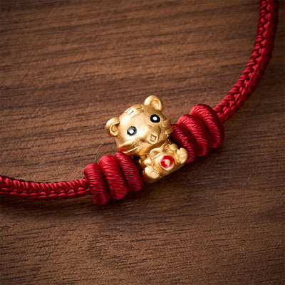 Buddha Stones Tiger Money Bag Red String Luck Braided Rope Bracelet - image 12