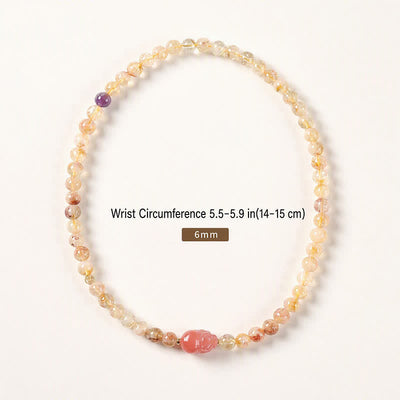Buddha Stones Citrine Pi Xiu Abundance and Wealth Double Wrap Bracelet - image 3