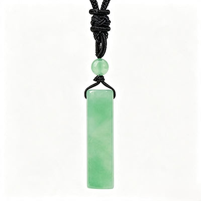 Buddha Stones Various Crystal Rose Quartz Green Aventurine Amethyst Cylinder Healing Necklace Pendant - Green Aventurine - image 3