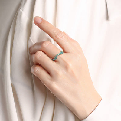 Buddha Stones Jade Luck Irregular Ring - image 5
