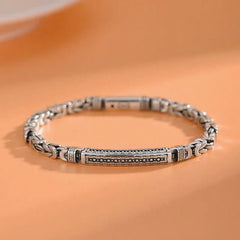 Buddha Stones Copper Dragon Bone Peace Pattern Chain Protection Bracelet - 7.9–8.3 in (20–21 cm) - image 0