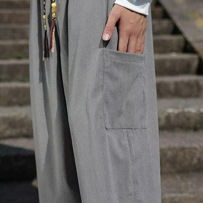 Buddha Stones Fall Winter Casual Drawstring Patch Pocket Solid Ankle Pants Men's Tapered Pants With Pocket - image 26