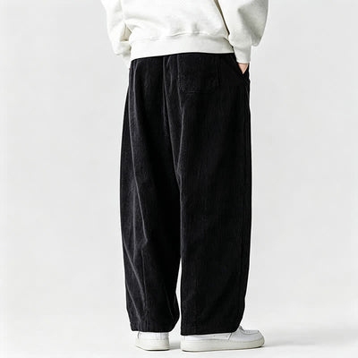 Buddha Stones Fall Winter Casual Vintage Drawstring Solid Ankle Pants Men's Tapered Pants With Pocket - image 19