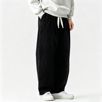 Buddha Stones Fall Winter Casual Vintage Drawstring Solid Ankle Pants Men's Tapered Pants With Pocket - image 16