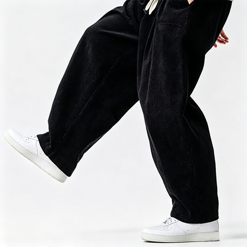 Buddha Stones Fall Winter Casual Vintage Drawstring Solid Ankle Pants Men's Tapered Pants With Pocket - image 18