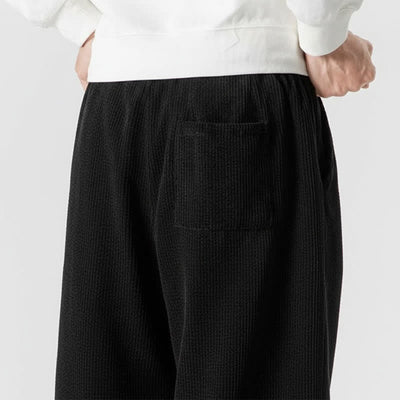 Buddha Stones Fall Winter Casual Drawstring Solid Corduroy Long Pants Men's Wide Leg Pants With Pocket - image 25