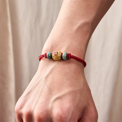 Buddha Stones Red String Fu Character Copper Luck Bracelet - image 14