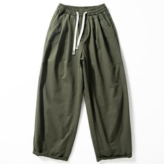 Buddha Stones Spring Fall Classic Drawstring Solid Ankle Men's Straight Leg Pants With Pockets - DarkOliveGreen - US/UK/AU42，EU52 (3XL) - image 0