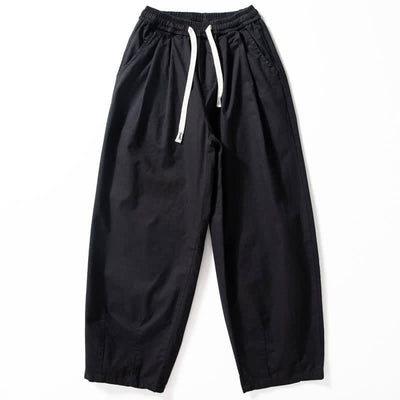 Buddha Stones Spring Fall Classic Drawstring Solid Ankle Men's Straight Leg Pants With Pockets - Black - US/UK/AU42，EU52 (3XL) - image 1