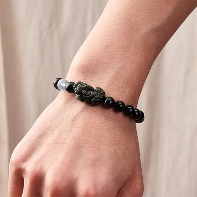 Buddha Stones Rainbow Obsidian Pi Xiu Bracelet for Wealth and Positive Transformation - image 14