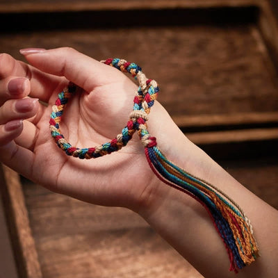 Buddha Stones Hand-Woven Multicolor Tibetan Luck Rope Bracelet - image 10