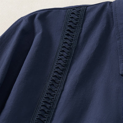 Buddha Stones Spring Fall Minimalist Classic Button-Up Solid Men's Long Sleeve Shirts - image 13
