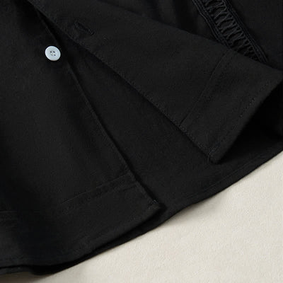 Buddha Stones Spring Fall Minimalist Classic Button-Up Solid Men's Long Sleeve Shirts - image 22