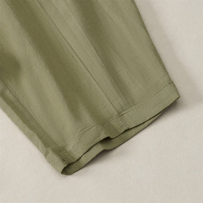 Buddha Stones Spring Summer Casual Basic Solid Ankle Pants Women's Straight Leg Pants With Pockets - image 31