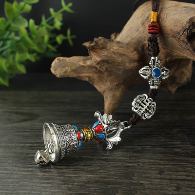 Buddha Stones Tibet Om Mani Padme Hum Vajra Dorje Spiritual Car Hanging Decoration Car Hanging Decoration BS 9