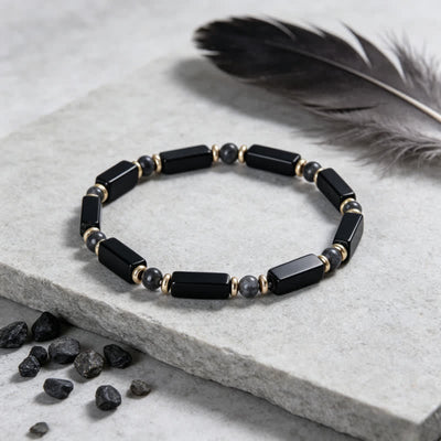 FREE Today: Protection and Support Black Onyx Copper Accent Bead Bracelet - image 3