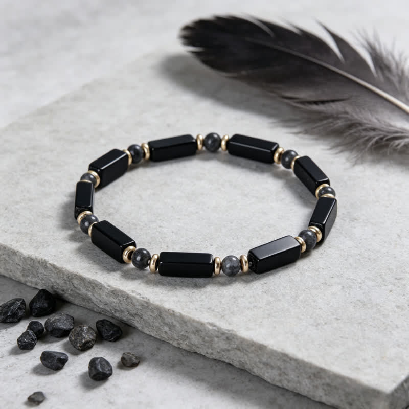FREE Today: Protection and Support Black Onyx Copper Accent Bead Bracelet - image 3